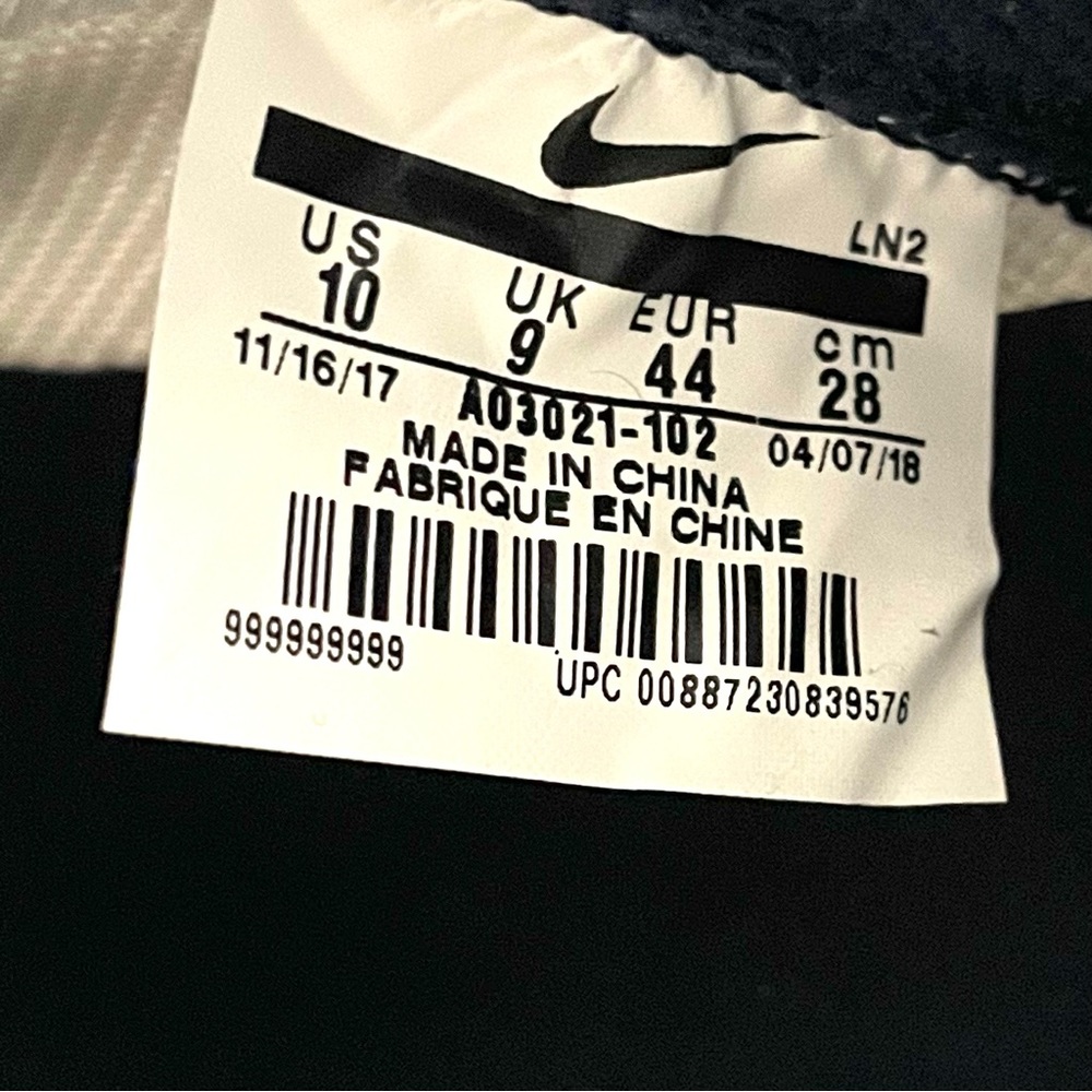 Nike Vapor Untouchable Pro TD 3 Football Cleats Size 10 AO3021-102 - Picture 6 of 6